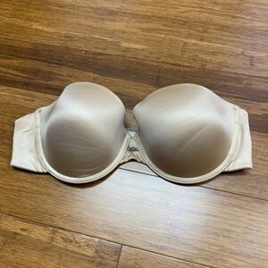 Maidenform Bra Women 34C Beige Self Expressions Strapless Beige Smooth Underwire